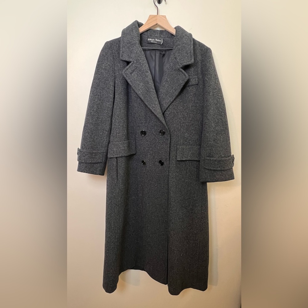 Wellington Fashions 7/8 Length Long Wool Coat in Gray | L